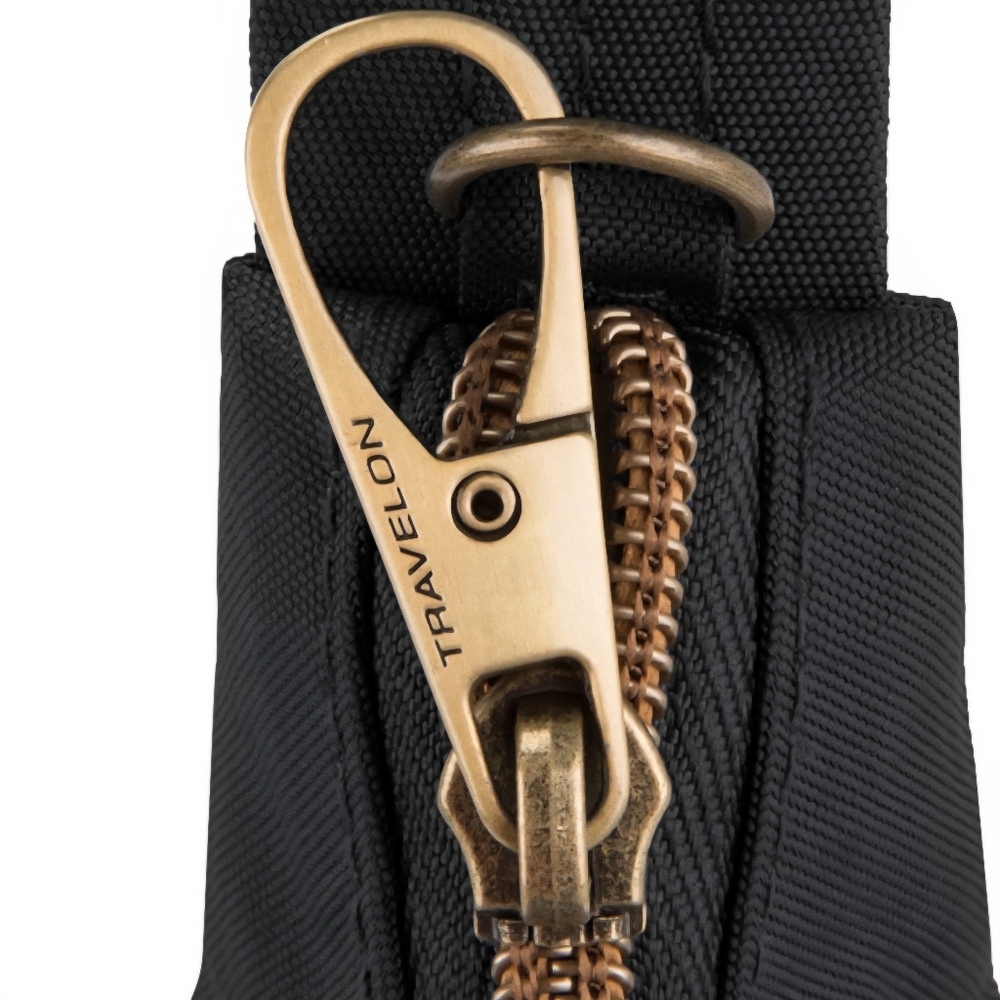 TRAVELON 5 Point Anti-Theft Signature 3 Compartment Crossbody Security NWT - Picture 5 of 9